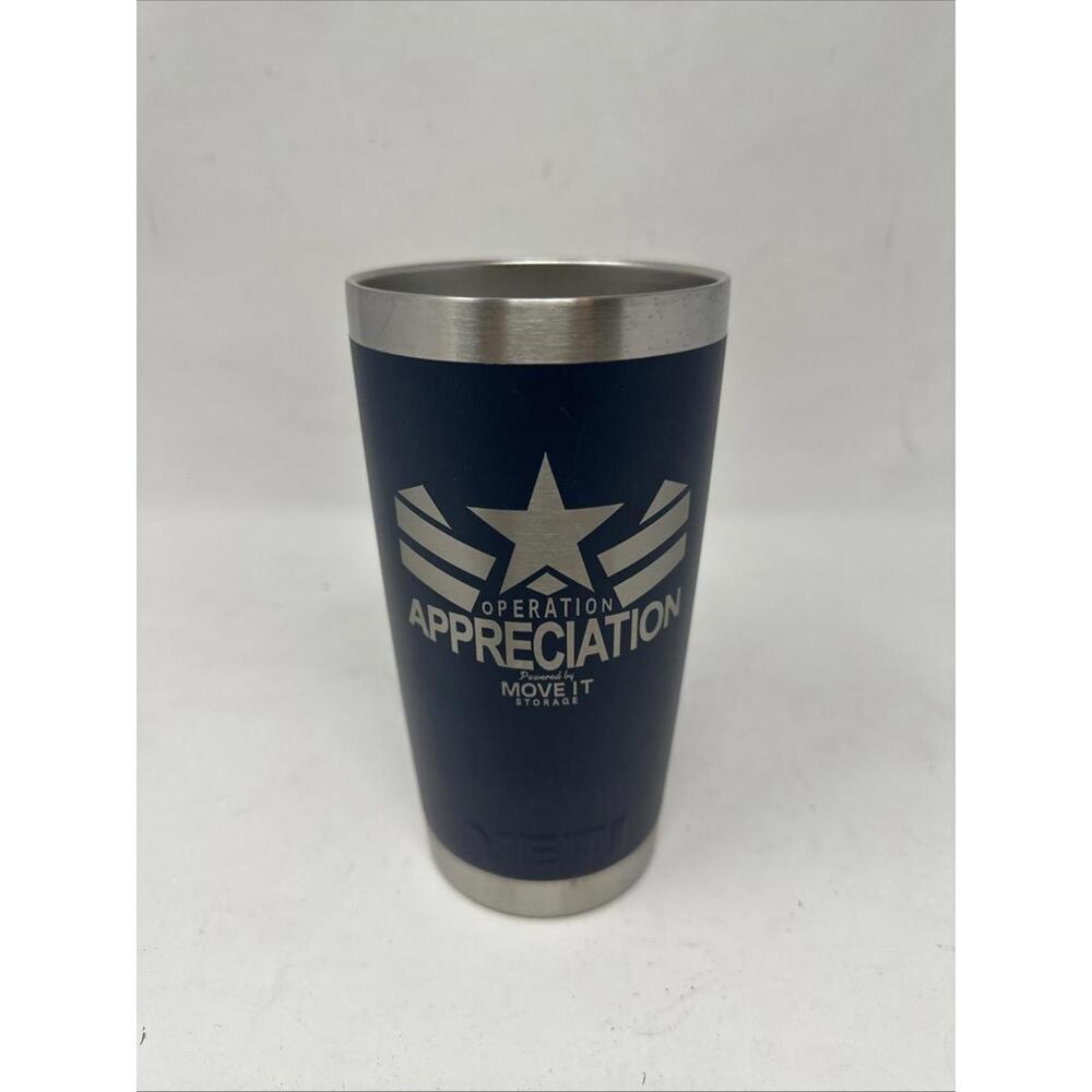 Yeti 20oz Stainless Steel Cup Blue  No Lid Armed Forces